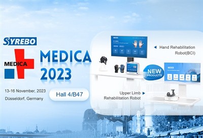 Syreboの新しいリハビリテーションロボットがMEDICA 2023でデビューします